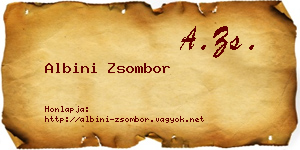 Albini Zsombor névjegykártya