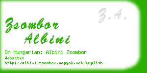 zsombor albini business card